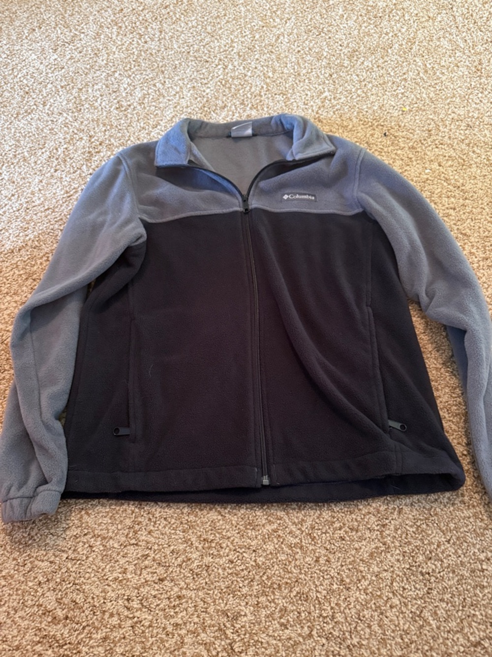 Columbia Two-Tone Fleece Jacket - navy and light blue